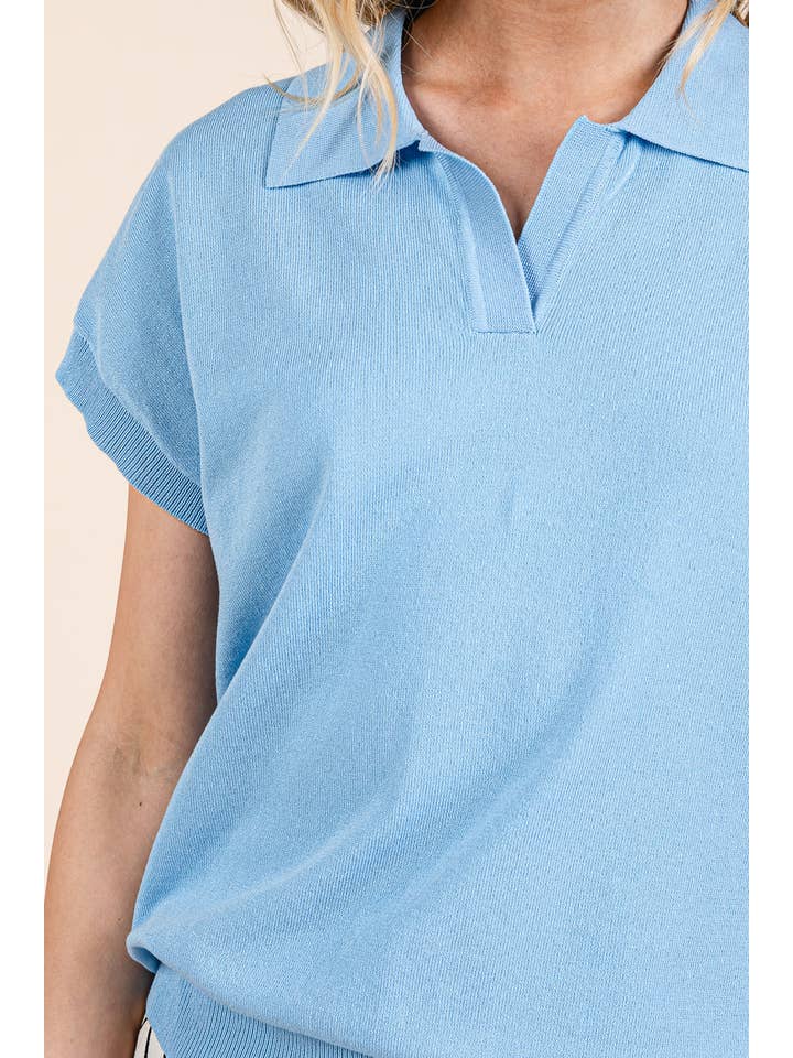 GeeGee Clothing - Wholesale Polo - Women's - Solid Short Sleeve Polo Shirt, OT51336