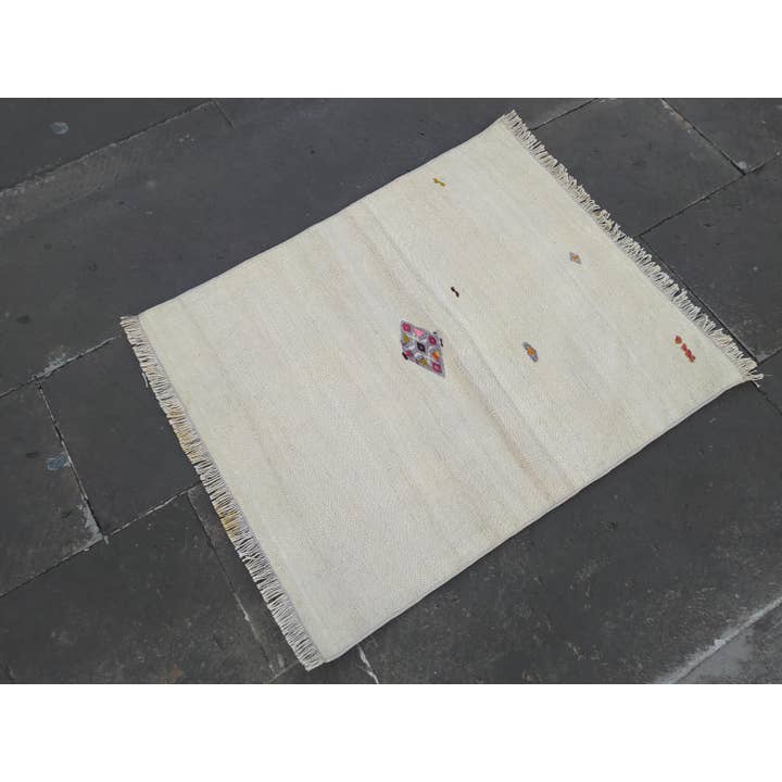 Handmade Kilim Rug - Vintage Wool - 2.2x2.6ft for wholesale by Oushak Rugs