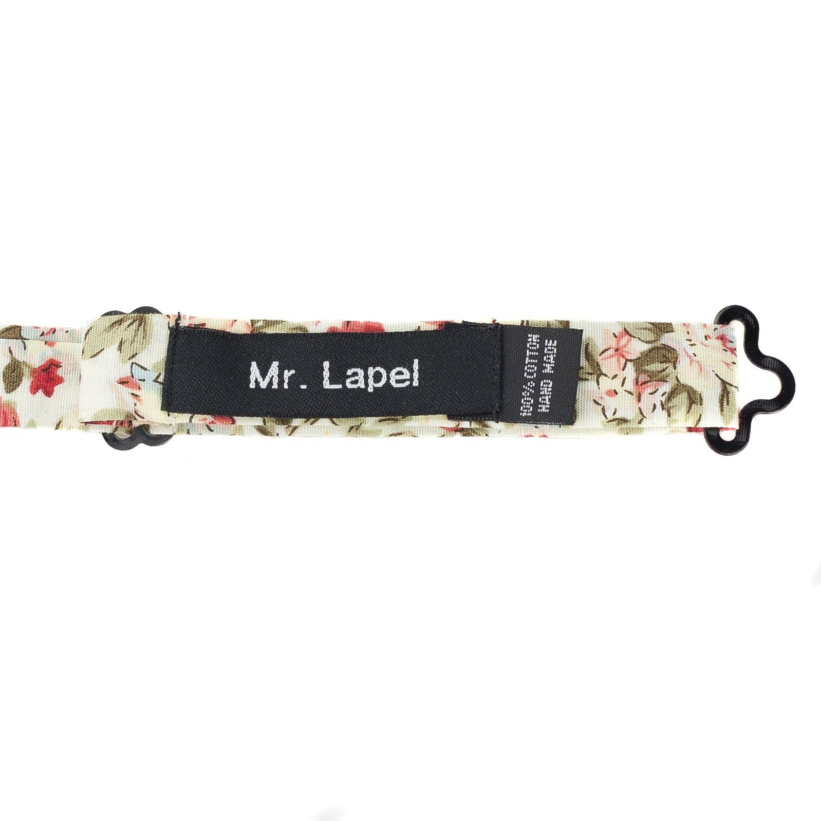 Mrlapel – wholesale Bow Tie - Men’s – Cream Floral Bow Tie3