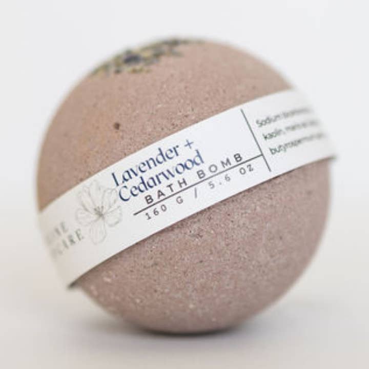 Lavender + Cedarwood Bath Bomb for wholesale by Genuine Bodycare