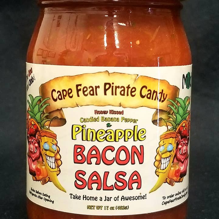Pineapple Bacon Salsa for wholesale by Cape Fear Pirate Candy, LLC