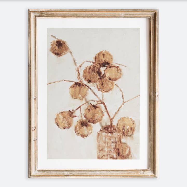 Vintage Persimmon Fruit Still Life Wall Art Print VP534 for wholesale by Sugar & Canvas