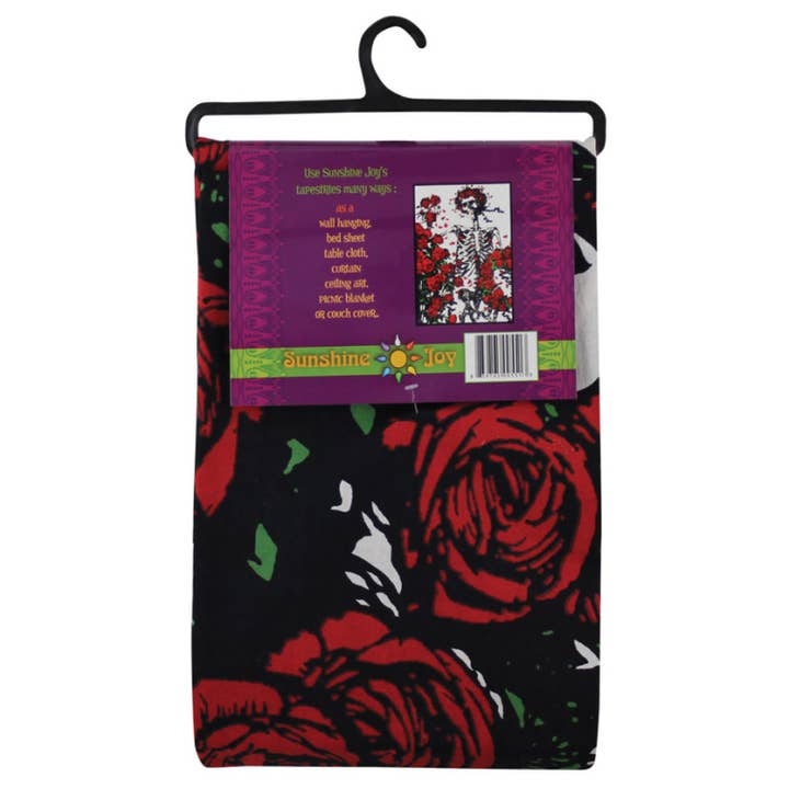 Sunshine Joy - Wholesale Tapestry/Textile - 3D Grateful Dead Tapestry Skeleton & Roses Tapesties