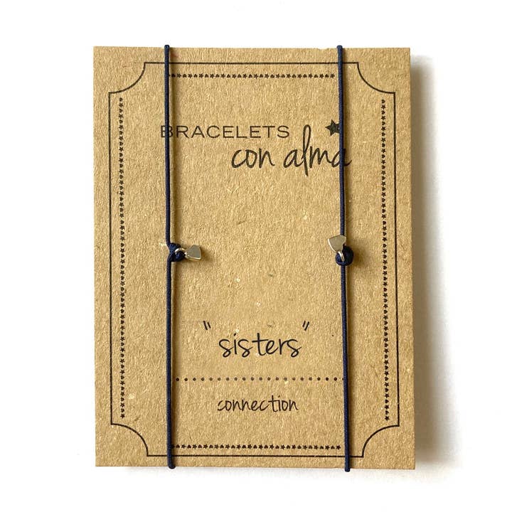 Set med 2 hjärtarmband - Systrar - Förbindelse för wholesale av MundoconAlma*