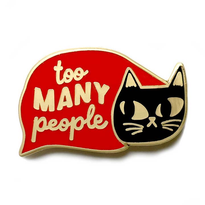 Badge Bomb - Wholesale Lapel Pin/Button - Too Many People Blanket Cat Enamel Pin0