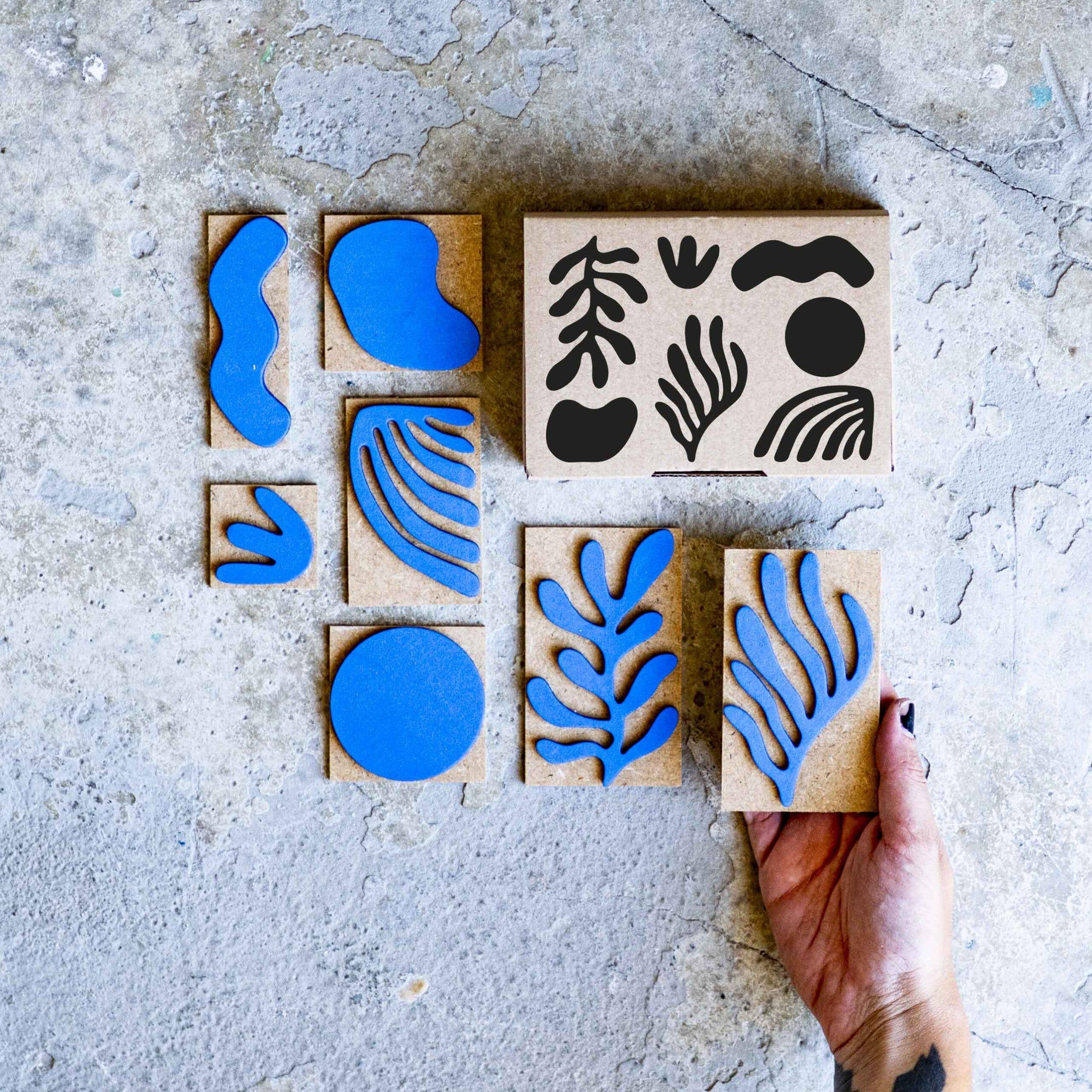 Fábrica de texturas - Vente Kit de bricolage - Kit d'impression au tampon BASIC* Matisse2