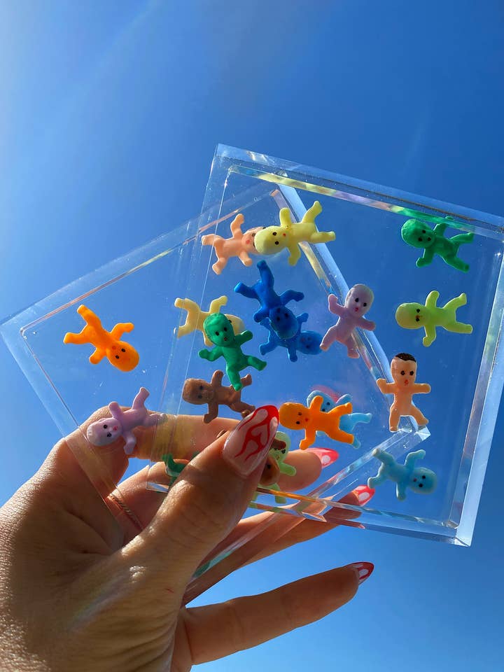 Baby Coaster for wholesale by Rosemilk Resin