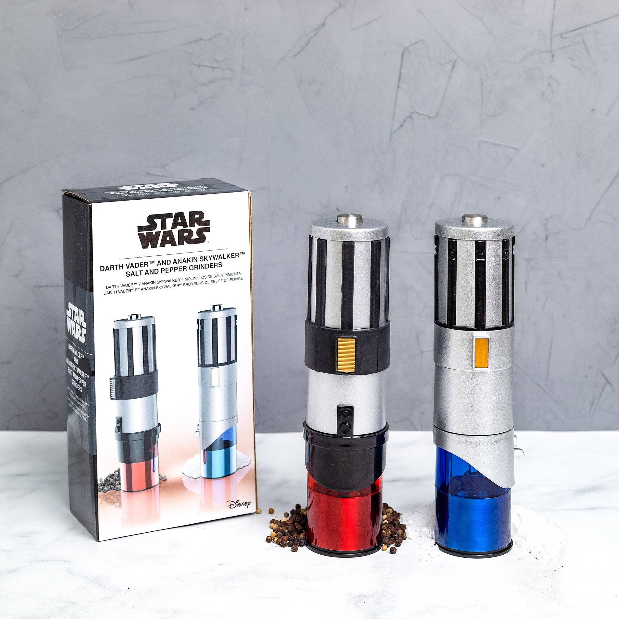 Uncanny Brands - Wholesale Kitchen Appliance - Uncanny Brands Star Wars Lightsaber Electric Salt & Pepper Mill Grinder (Pack of 2)4