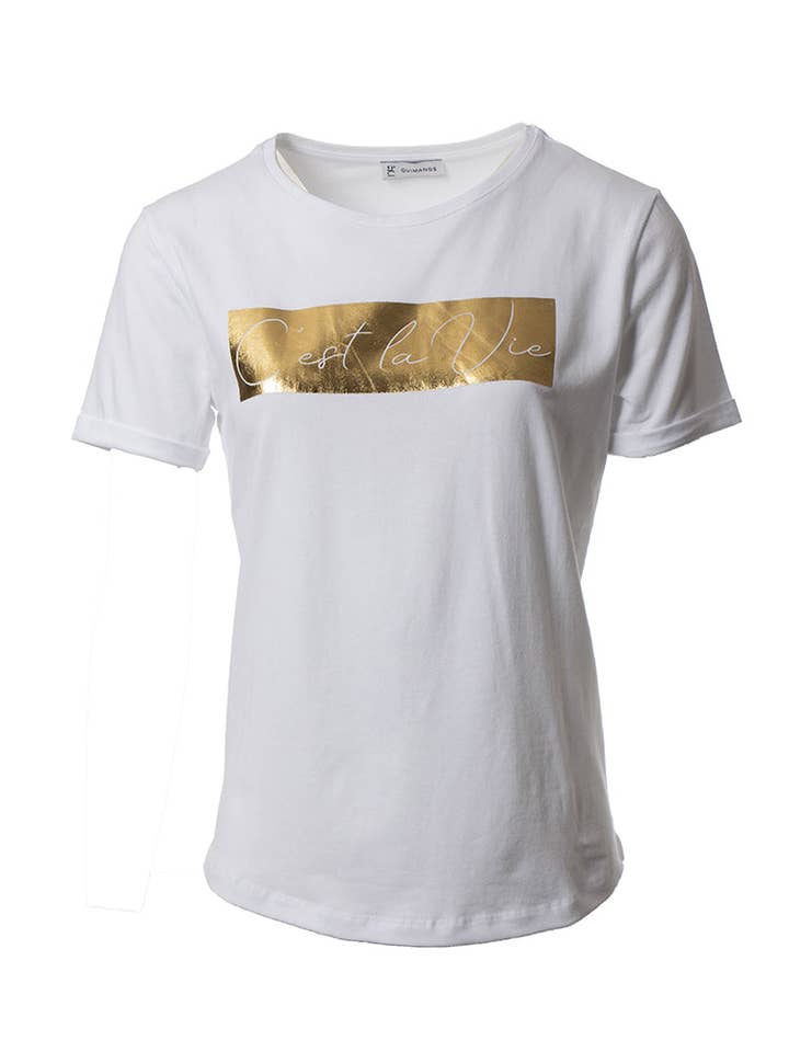 GUIMANOS - Wholesale Screen Printed T-Shirt - Women's - T-Shirt C'est LA VIE3