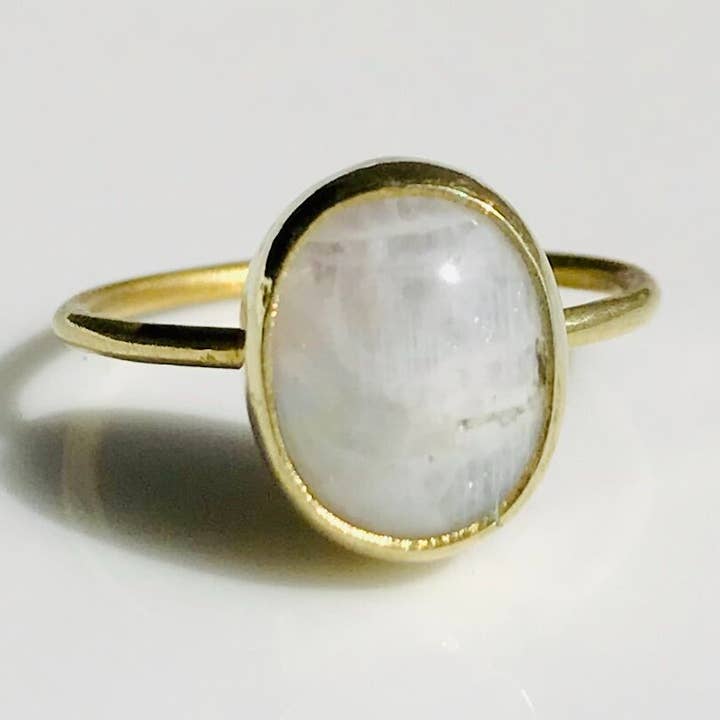 Rainbow Moonstone Ring for wholesale by Nance Jewelry