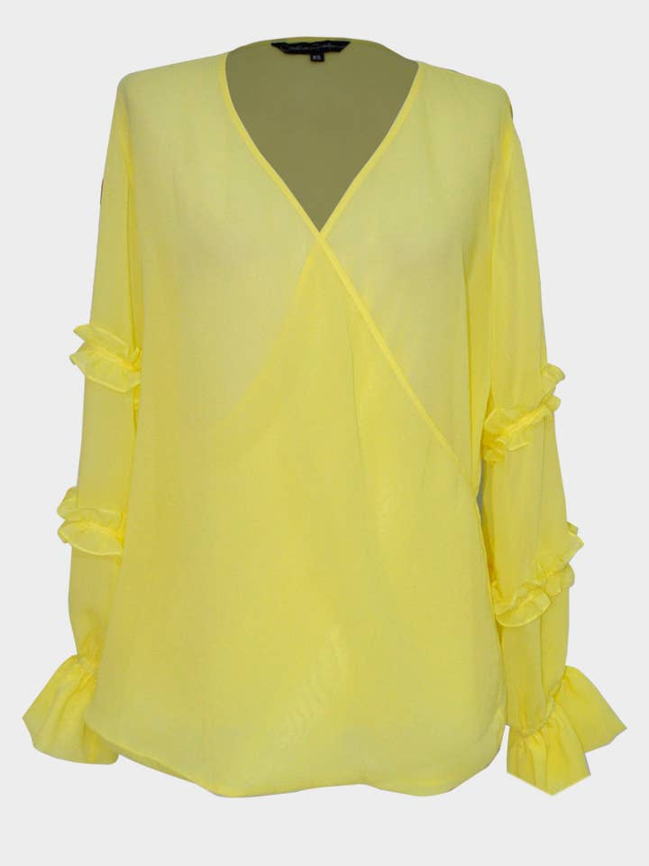 CAMICIA MEZZALUNA - Giallo Pastello per la vendita all'ingrosso da parte di Carolina Estefan