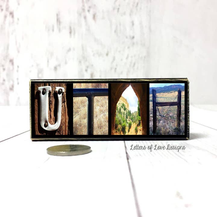 Letters Of Love Designs - Wholesale Sign - Utah Gift, Utah Decor, Handmade Desert Decor State Sign