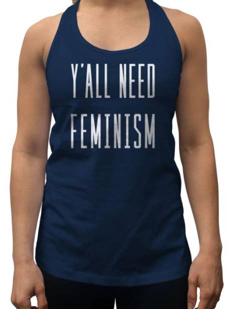 Women's Y'all Need Feminism Racerback Tank Top for wholesale by Boredwalk