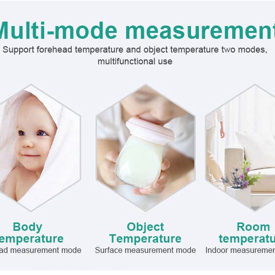 White Infrared Thermometer Thermal No-contact Forehead Thermometer for wholesale on Faire5