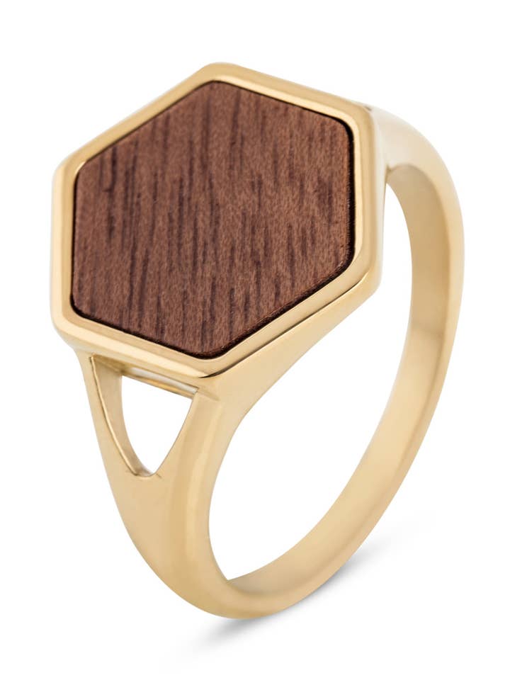 Lignum Ring Gold-Wood für den Großhandel von Blackskies