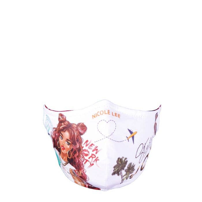 Nicole Lee - Wholesale Protective Face Mask/Shield - Mascarilla/Cubreboca Con Estampado De Filtro Sintético34