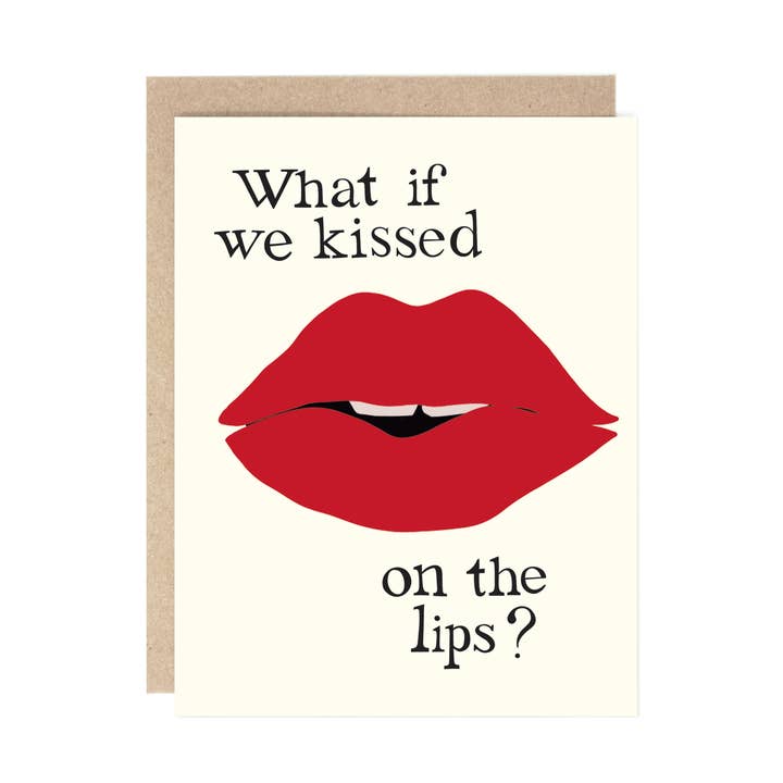 Et si nous nous embrassions sur la carte des lèvres ? pour la vente par Drawn Goods