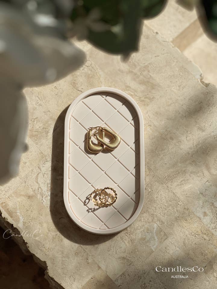 Oval Pattern Trinket Tray for wholesale by CandlesCo Australia