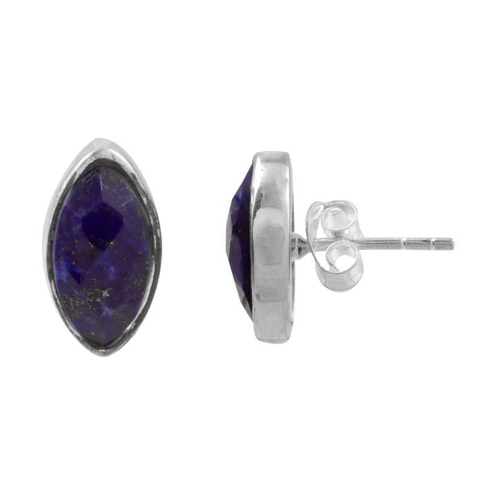 Marquise Lapis Lazuli Earrings for wholesale by Indie-Pendant