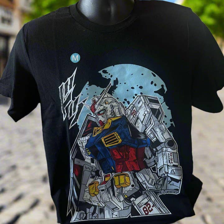 Wise and Shine Designs - Vendita all'ingrosso Maglietta serigrafata - Unisex - Maglietta di Gundam