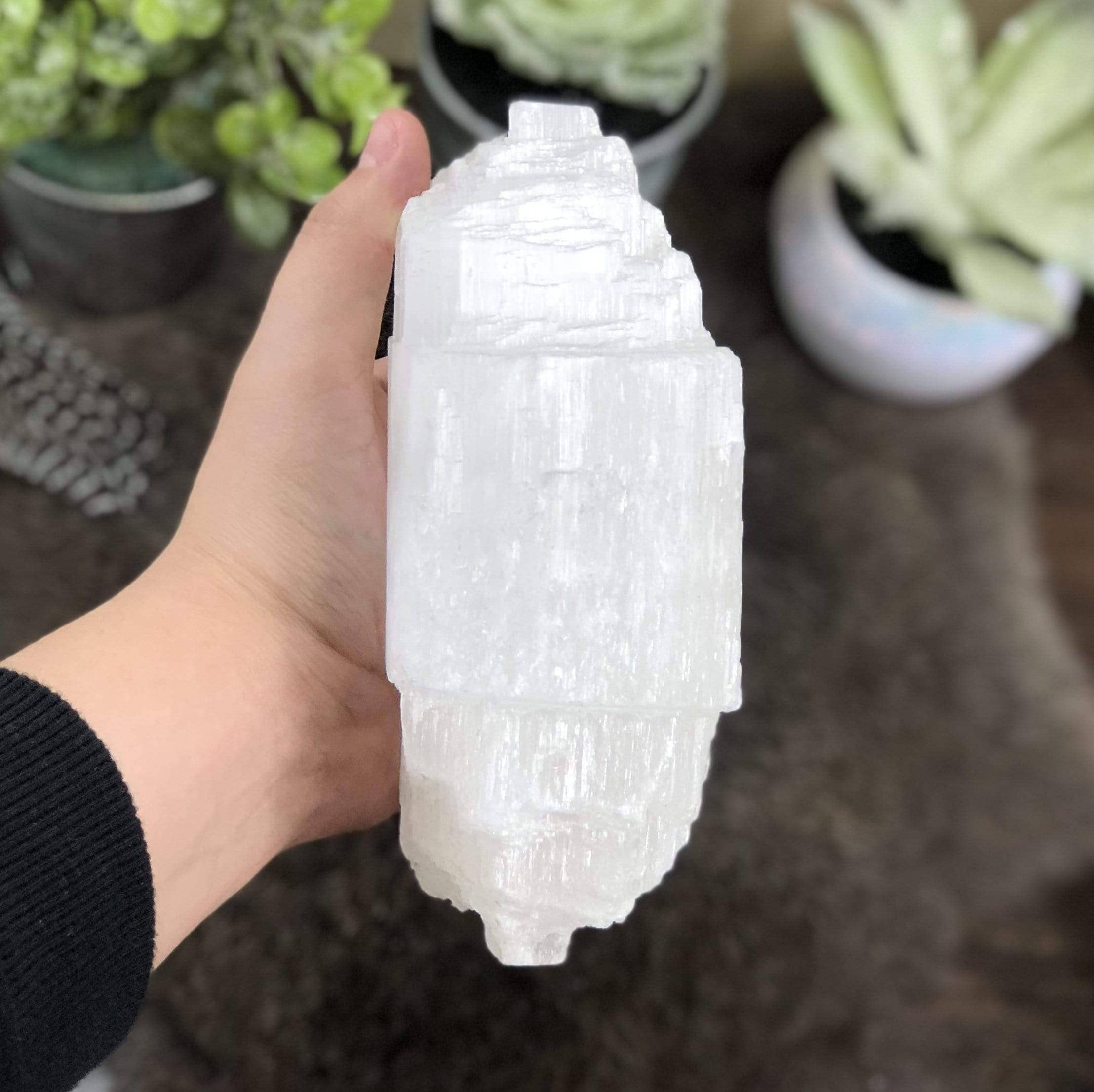 Rock Paradise - Wholesale Candle Holder - Selenite Log Candle Holder3