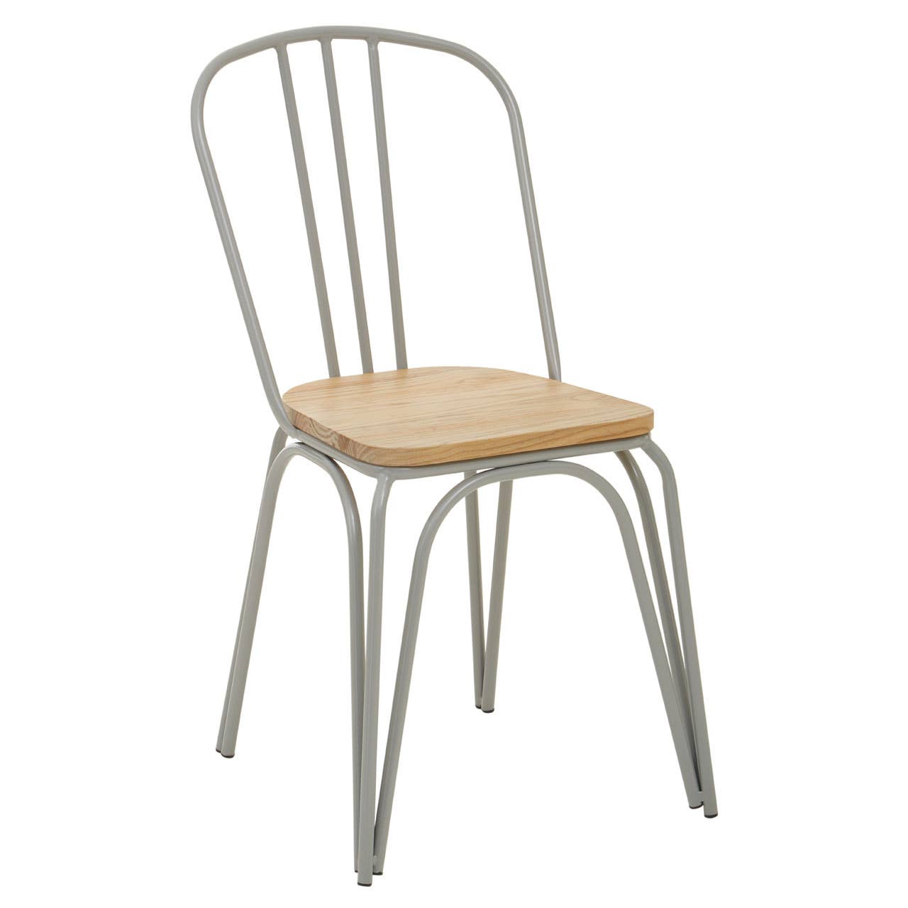 Interiors by Premier – wholesale Chair – District Grey Finish Metal Frame Dining Chair1