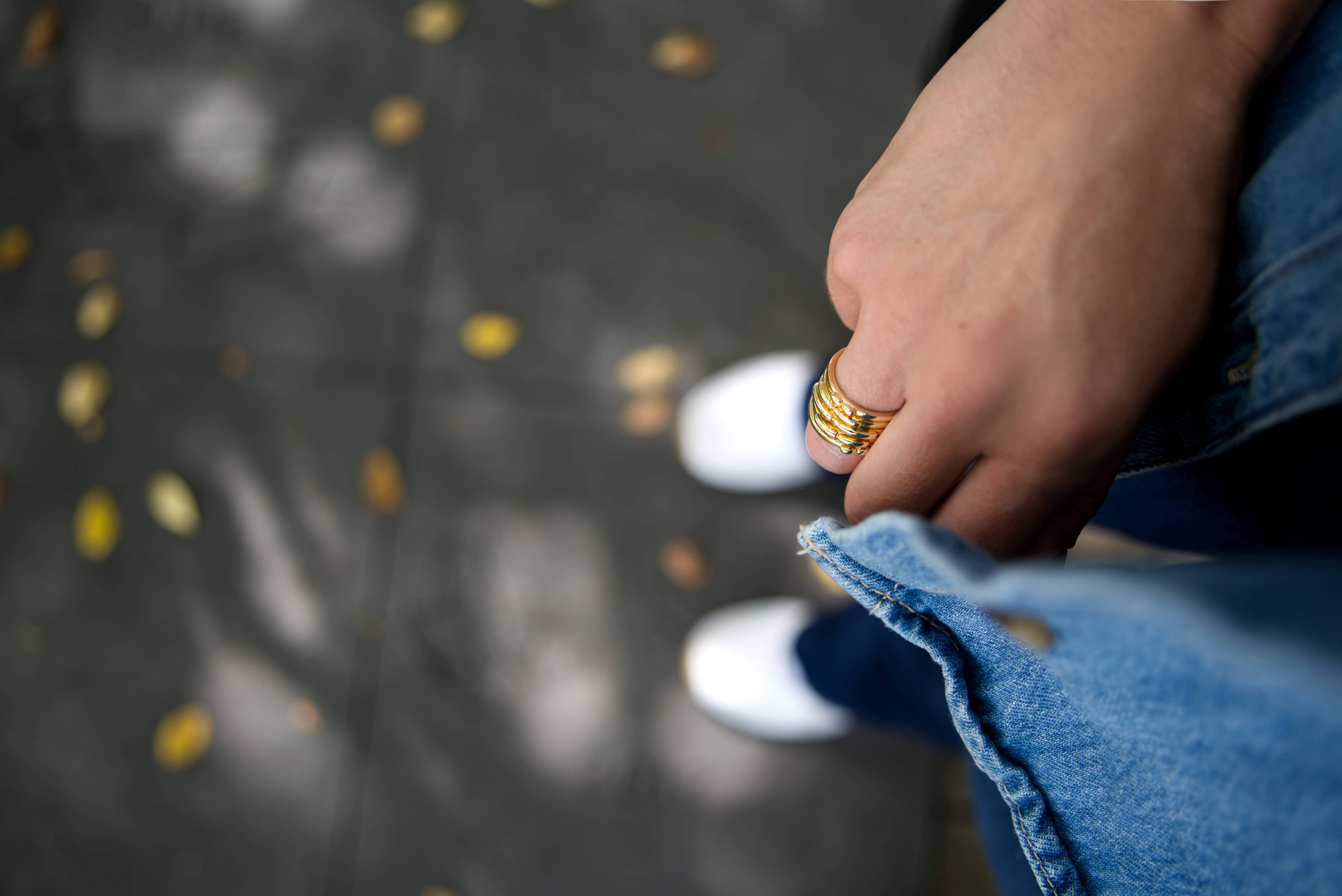 VUE by SEK - Wholesale Band/Stacked Ring - gold echo ring stack3