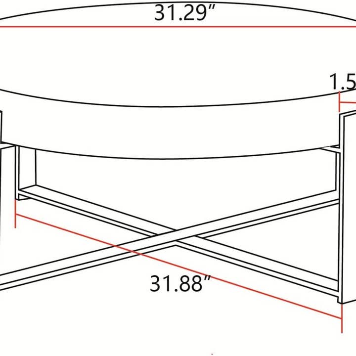 Wood Color Retro Splicing Circular Coffee Table for wholesale on Faire