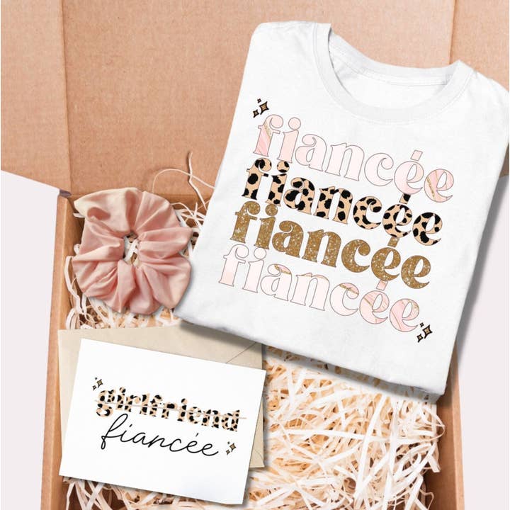 Fiance Engagement Gift Box - Leopard Theme, Bridal Gift for wholesale by Never Knew I Needed