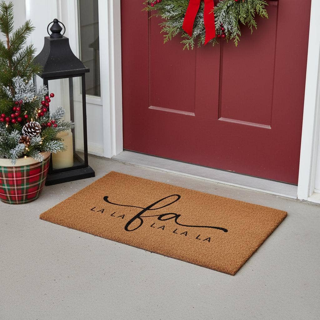 HomeRoots - Wholesale Door Mat - 24" X 36" Brown And Black Christmas Outdoor Coir Door Mat1
