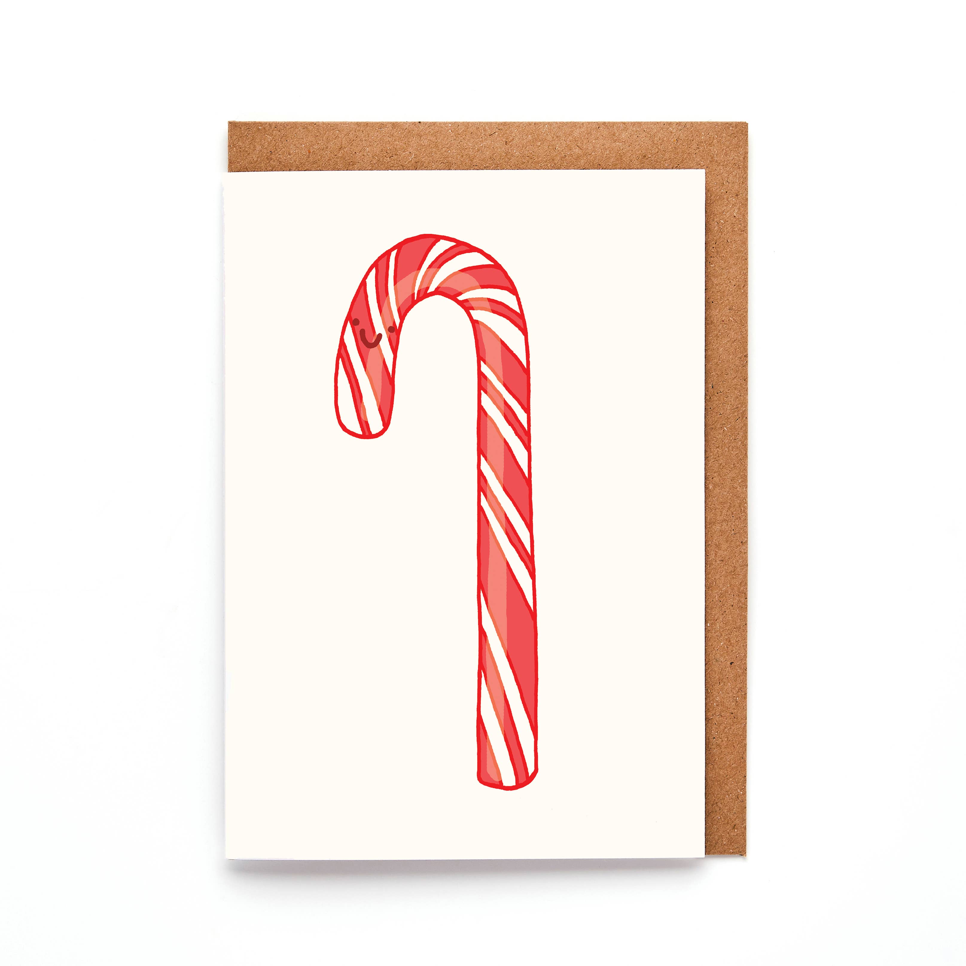 You've Got Pen On Your Face – wholesale Christmas card – Mini Candy Cane Card | Red and White Stripe Christmas Card0