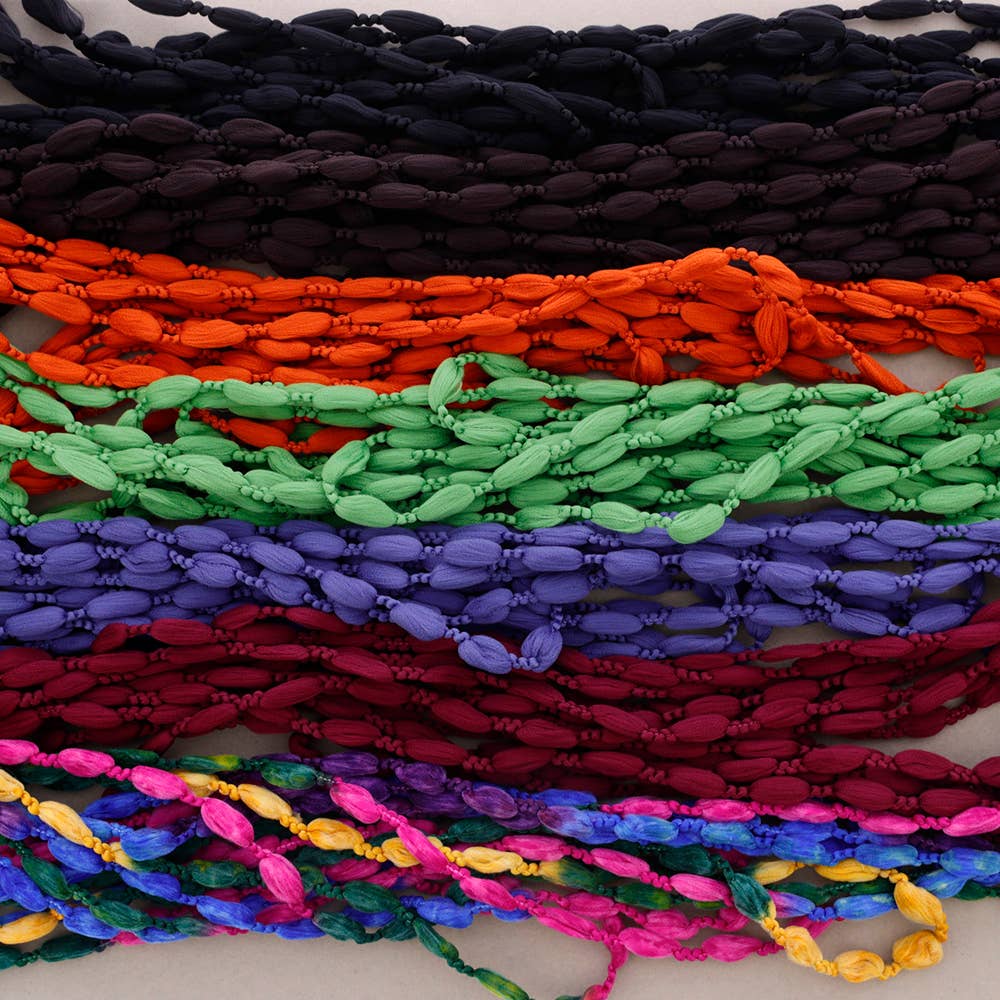 Sonata - Wholesale Woven Necklace - Multi Wool Bolitas Collar6