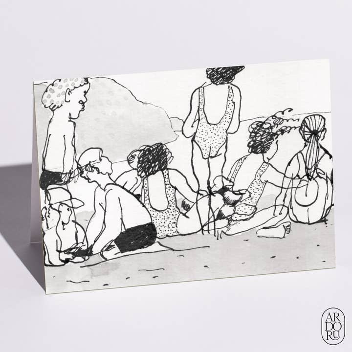 Carte d'amour - « Enfants à la plage » pour la vente par ArdorU