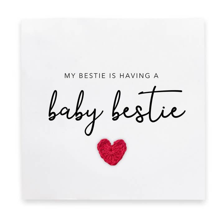 Fifi's Handcrafted - Wholesale Baby Card - My Bestie Is Pregnant Card, Amazing News On Your Pregnancy C