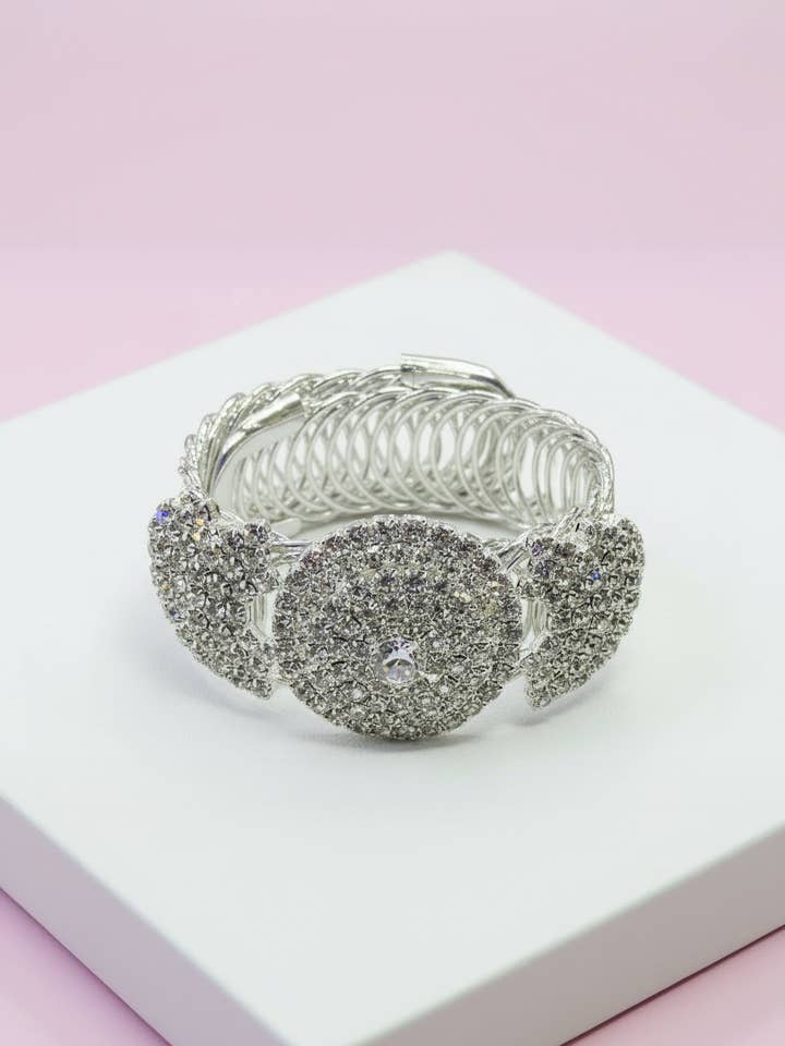 Luxe Wrap Around Crystal Cuff for wholesale by Arya Jewellery Wholesale