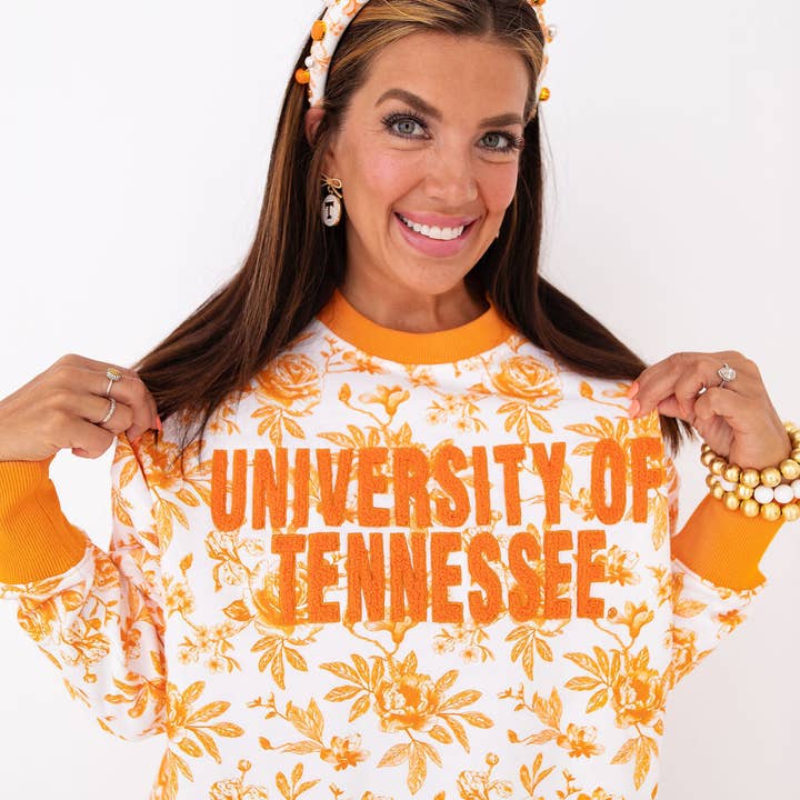Tennessee Floral Toile Sweatshirt for wholesale by Brianna Cannon