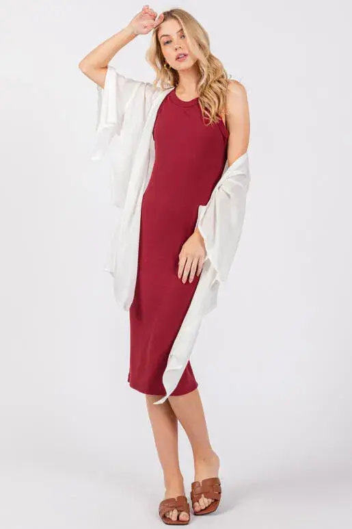 Final Touch – wholesale Dress – Women's – Fitted Rib Jersey Dress - D406798