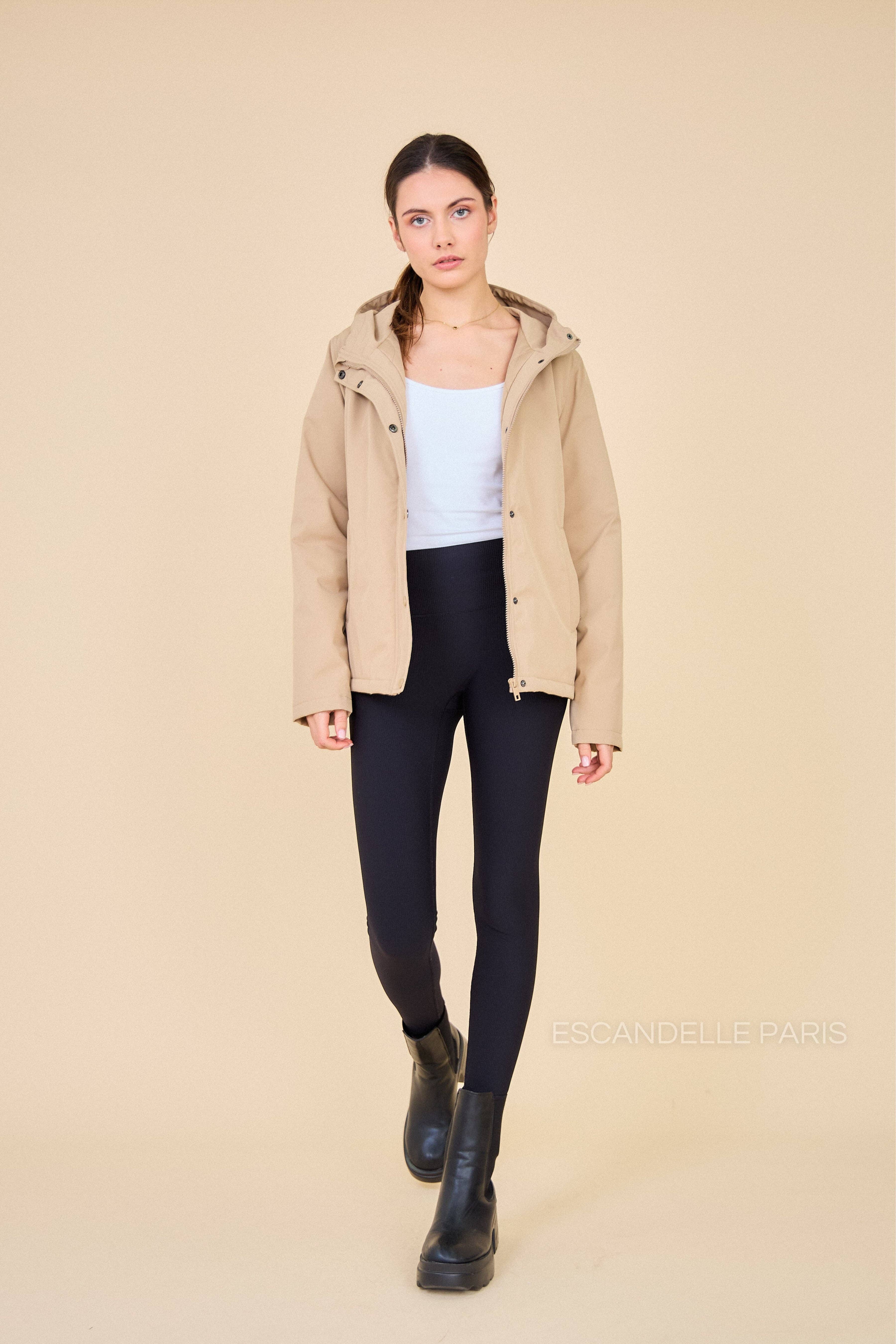 Escandelle Paris - Vente Coupe-vent – femme - Parka Courte Imperméable Doublure Matelassée6