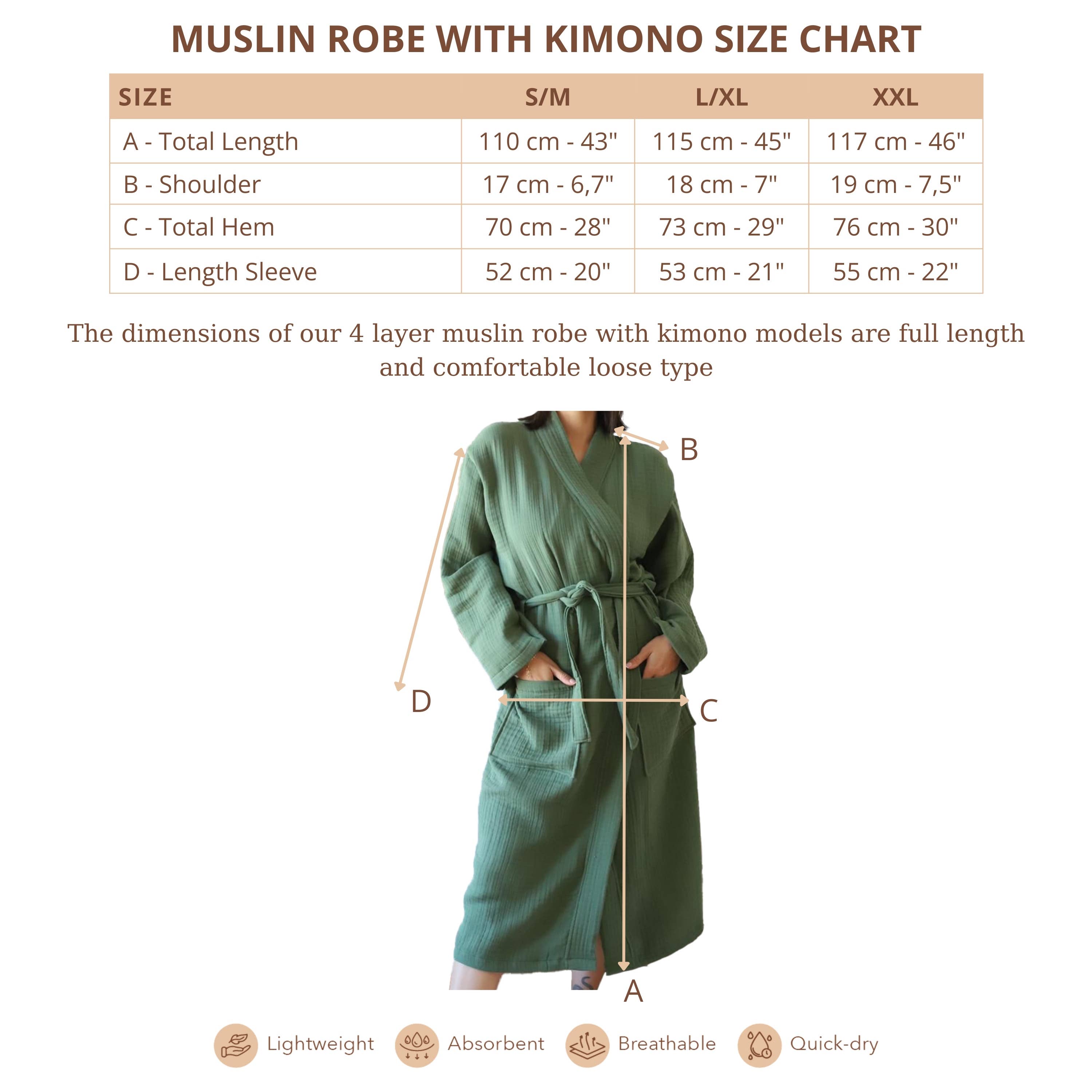 Vivamaison - Wholesale Robe - Unisex - Luxury 4 Layer Muslin Bathrobe, Natural Cotton Spa Comfort29