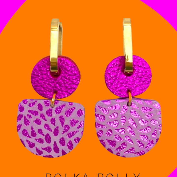 Fina Hoops Rosa Passion för wholesale av Polka Polly