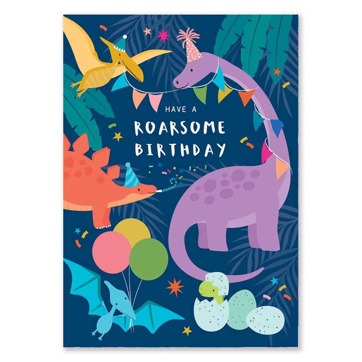 Klara Hawkins - Wholesale Birthday Card - Fun Dinosaur Birthday card