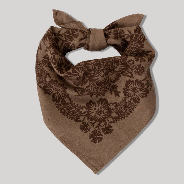 Last Chance Textiles - Wholesale Bandana - Women's - Natural Dye Silk Bandana | Brazil Nut Brown