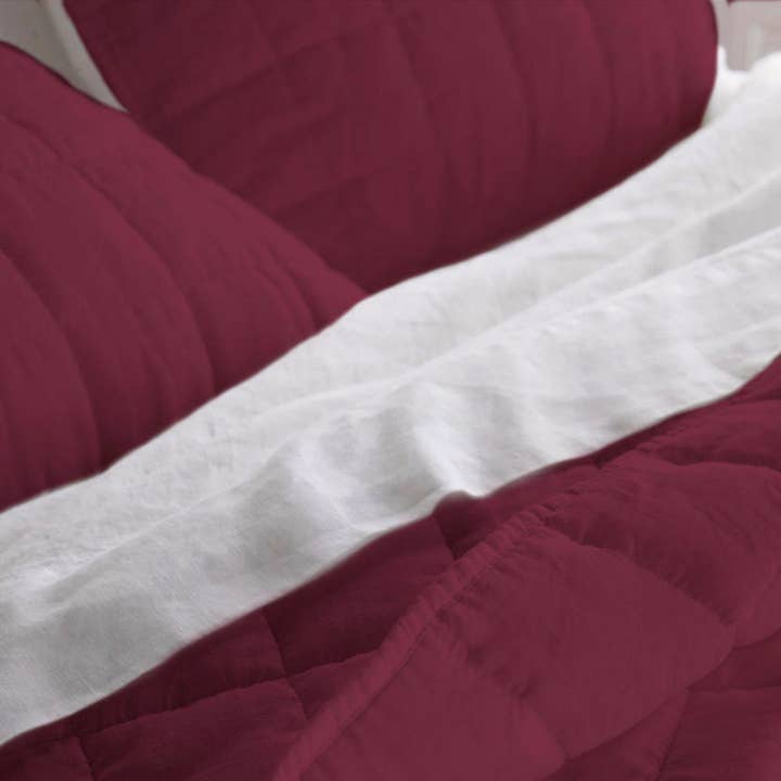 The Tangerine Store – Großhandel Bettwäsche-Set – Kastenstich - Leinen-Baumwoll-Steppsets44