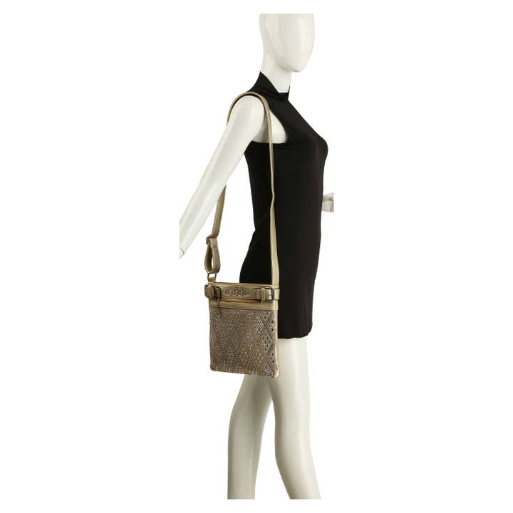 Handbag Express - Vente Sac à bandoulière – femme - Écharpe à bandoulière Diamond Bling13