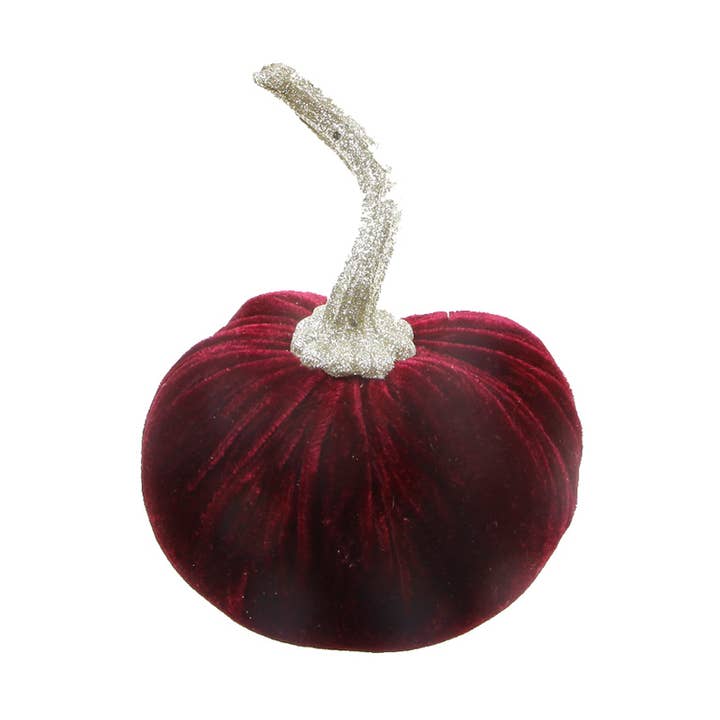 Dekorativer Kürbis mit Glitzerstiel für den Großhandel von Flora Bunda Inc