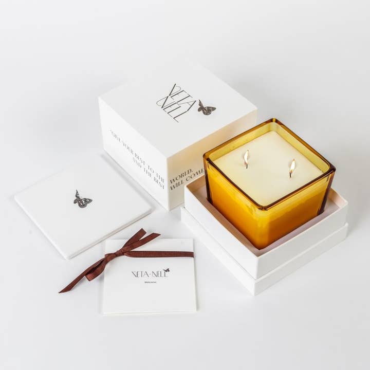 Veta Nell - Wholesale Jar/Filled Candle - SUNSHOWER NO. 10 Candle | Lux Box | Coco Wax | Essential Oil1