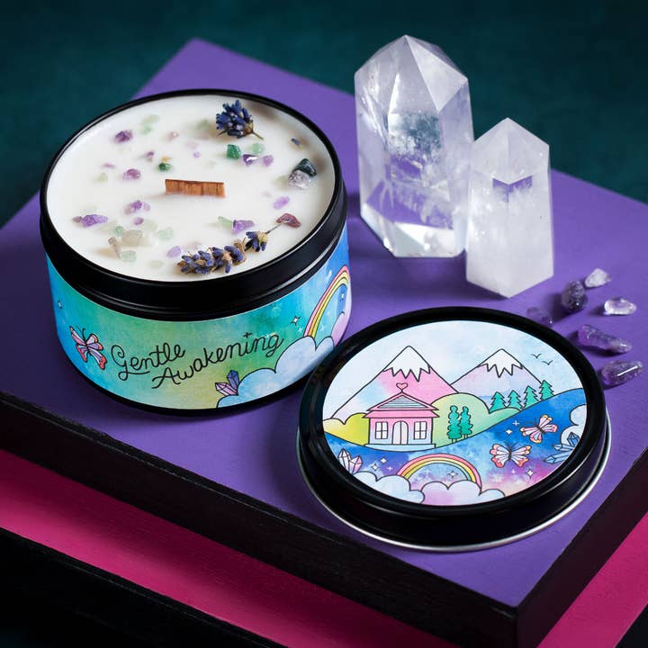 Rachel Beyer - Wholesale Travel Candles - Gentle Awakening Aromatherapy Candle - Lavender & Woodsy5