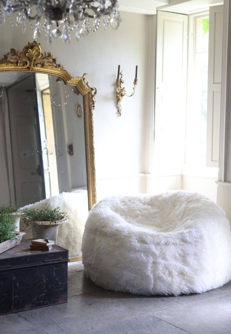 Owen Barry Ltd - Wholesale Chair - Sheepskin XL Beanbag Yetti Ivory White | Sumo by Owen Barry1