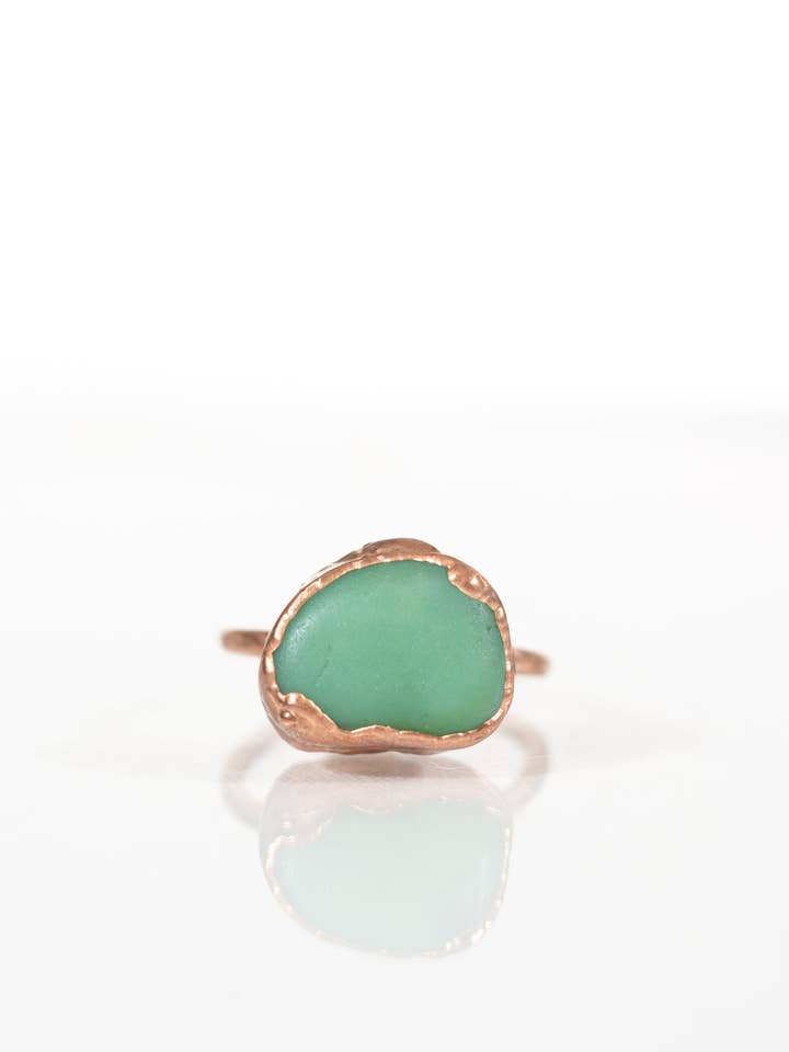 Jadeit Havglasring str. 10,5 for engroshandel hos Silver Coast Designs