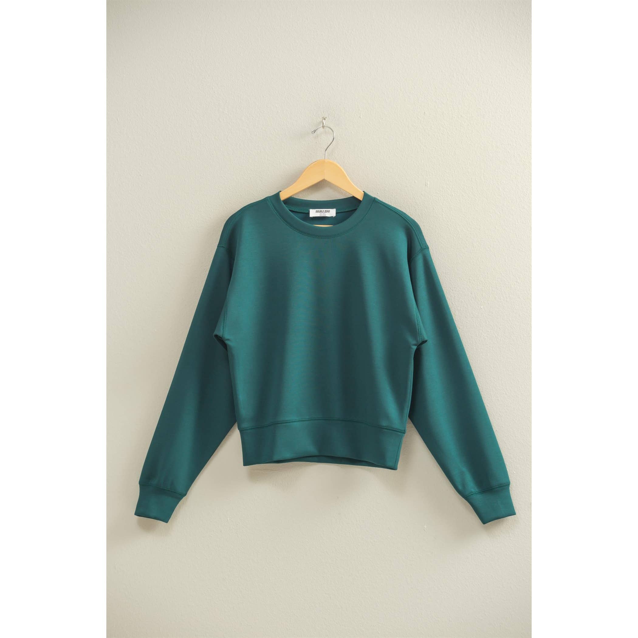 Double Zero – wholesale Sweatshirt - Dam – Dubbelstickad sweatshirt med rund hals12